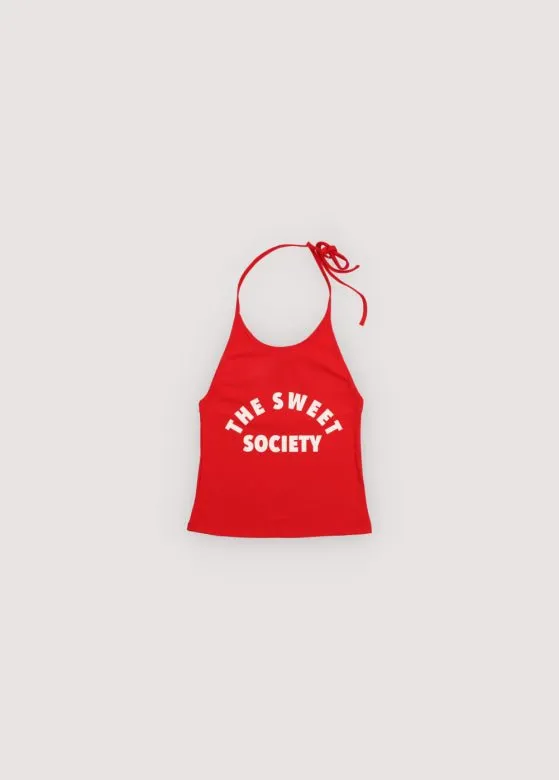 The New Society Peony Teen top Tulip Red halter