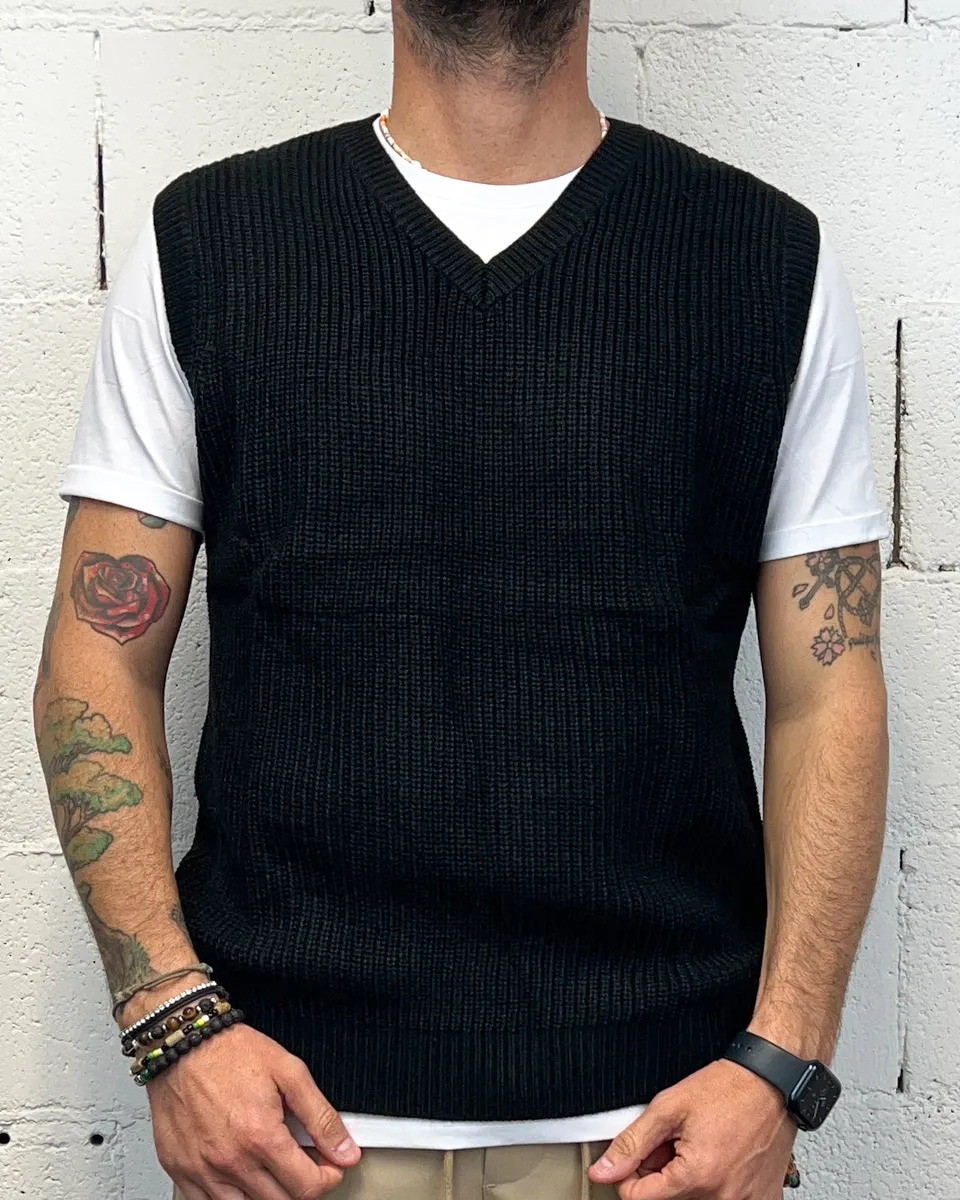 ONLYONE DUCA HOMME gilet smanicato nero vestibilità regolare