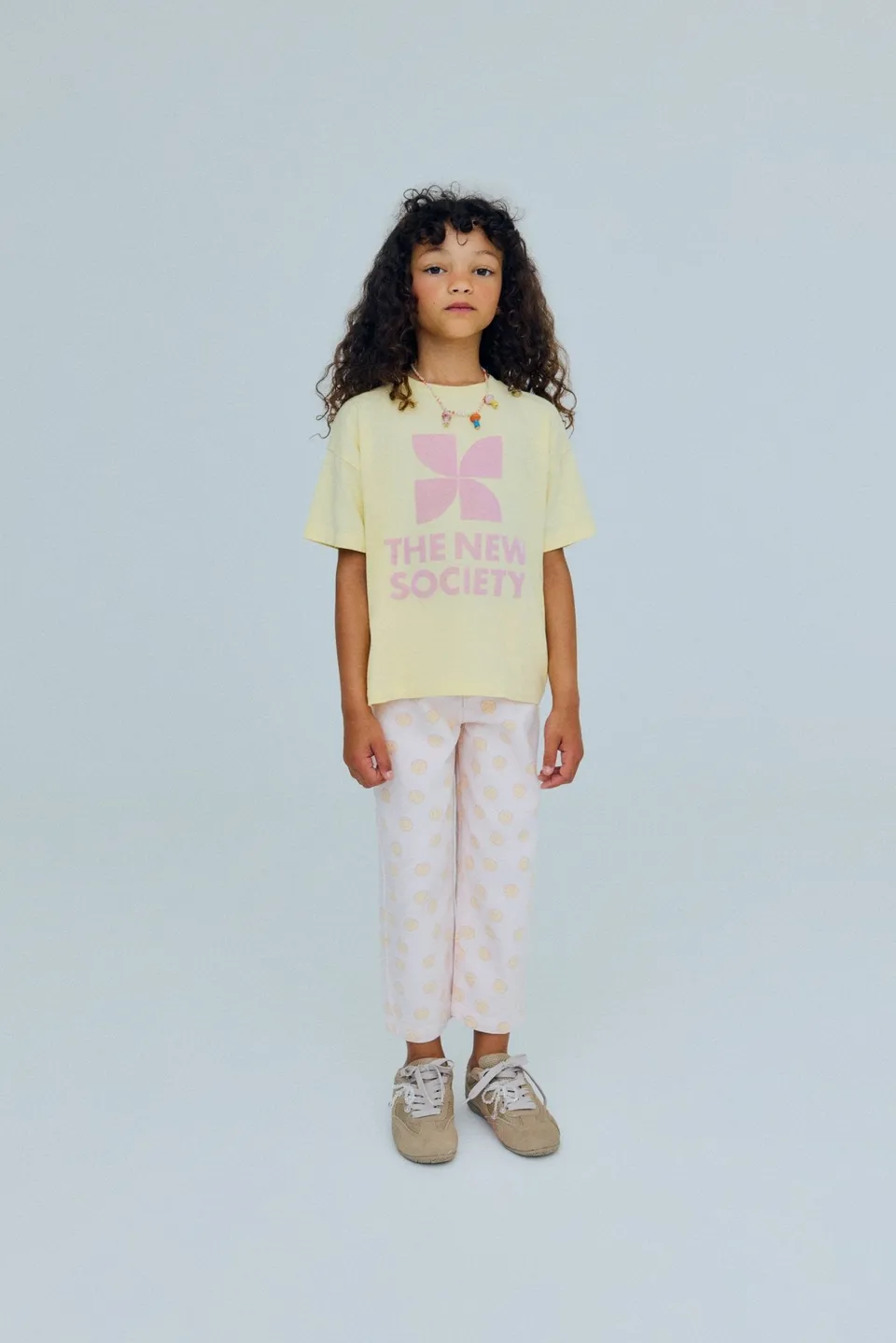 The New Society SmileyWorld jeans bimba denim stampa