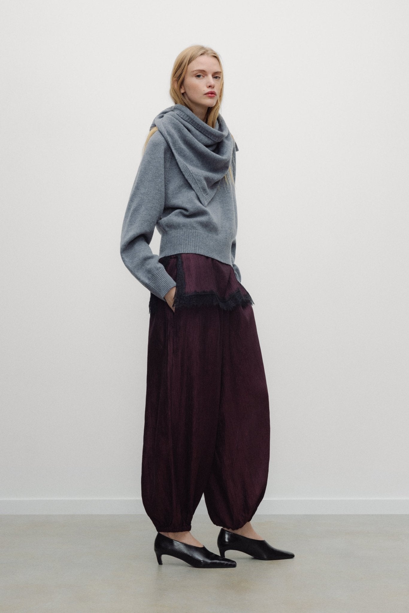 The New Society Halo Pantaloni Donna Viscosa Bordeaux