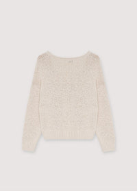 The New Society Alpina Maglione Donna Ecru Scollo V