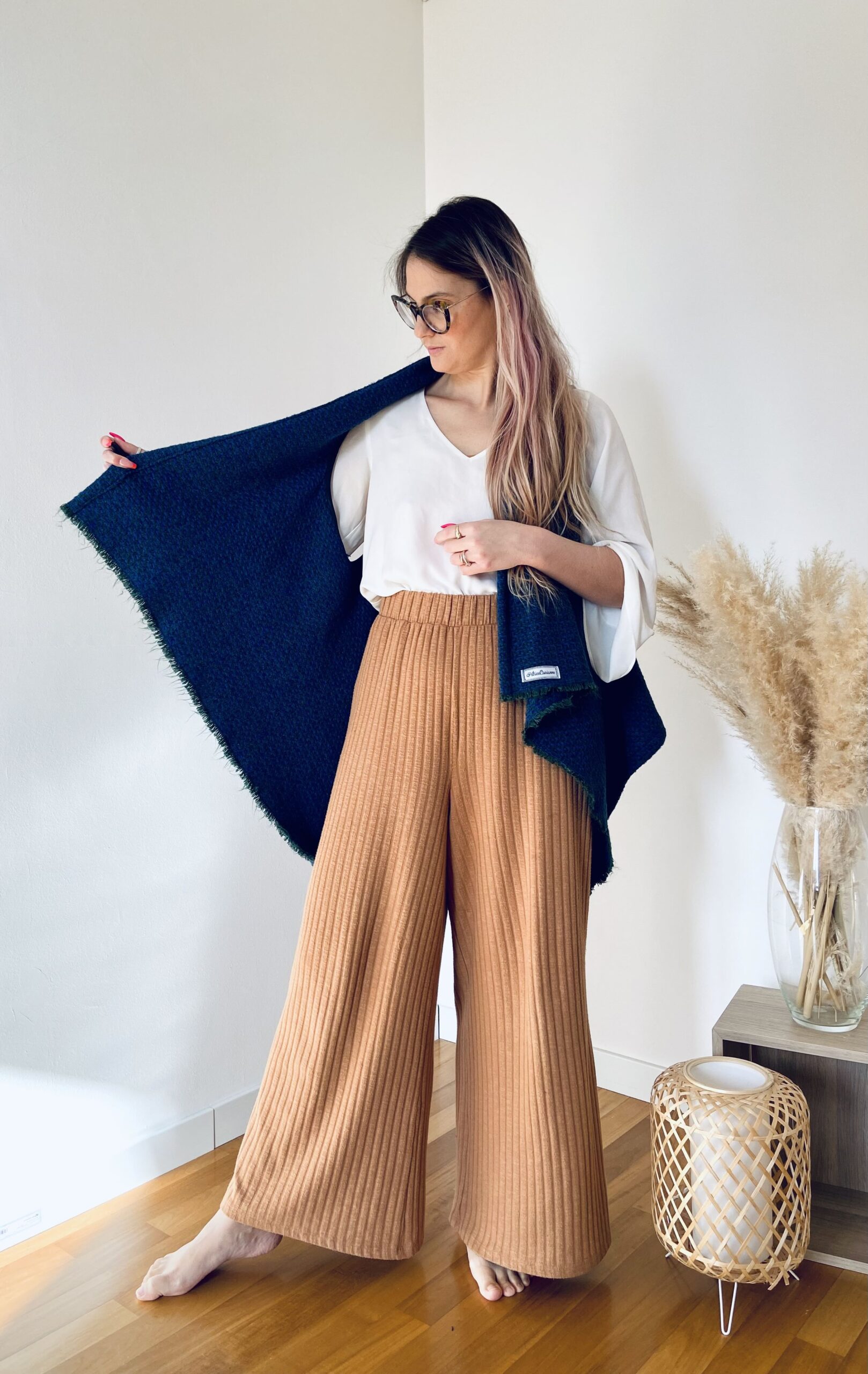 Patrice Lauri Anne Poncho Gilet donna in cotone