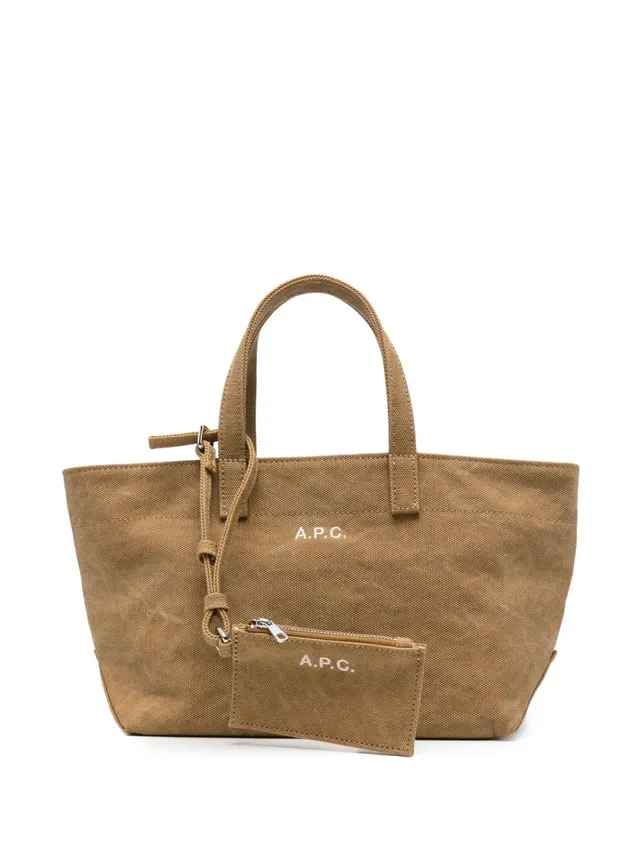 A.P.C. Le Drummer COHMP tote donna beige tela