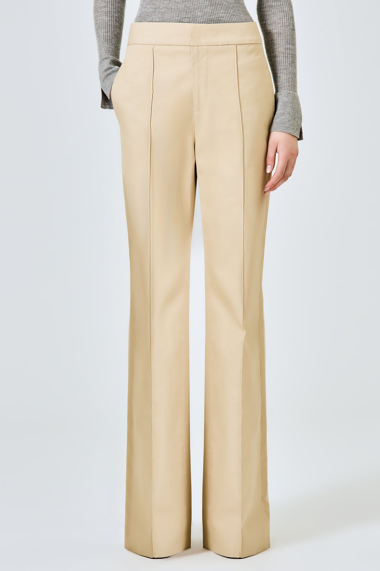 Sa Su Phi Andrea pantaloni dritti cotone donna cammello