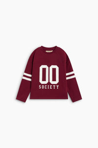 The New Society Spark T-Shirt maglietta Rumba Red manica lunga