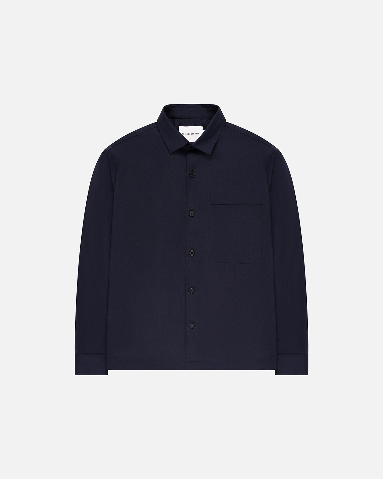 Goodpeople Simon camicia lana blu navy