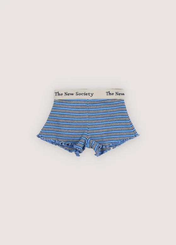 The New Society TNS Rib shorts neonato righe blu 6 mesi cotone