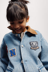 THE NEW SOCIETY Ridge Jacket giacca denim trapuntata