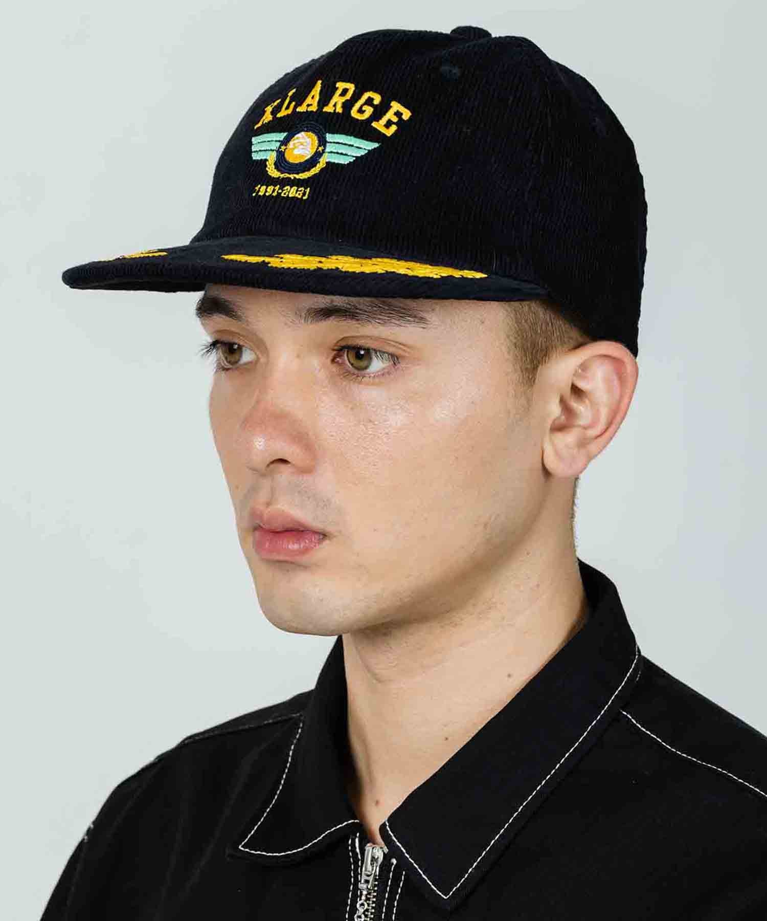 X-Large Pilot Logo Embroidery cappellino velluto
