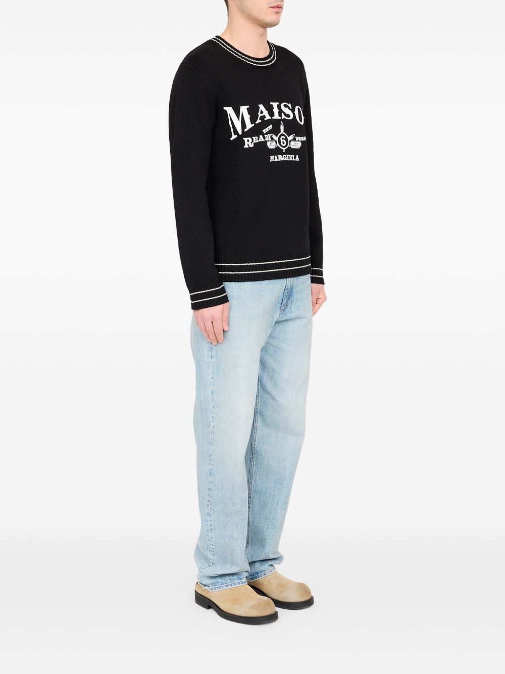 MM6 Maison Margiela SH0HL0046 maglia nera uomo