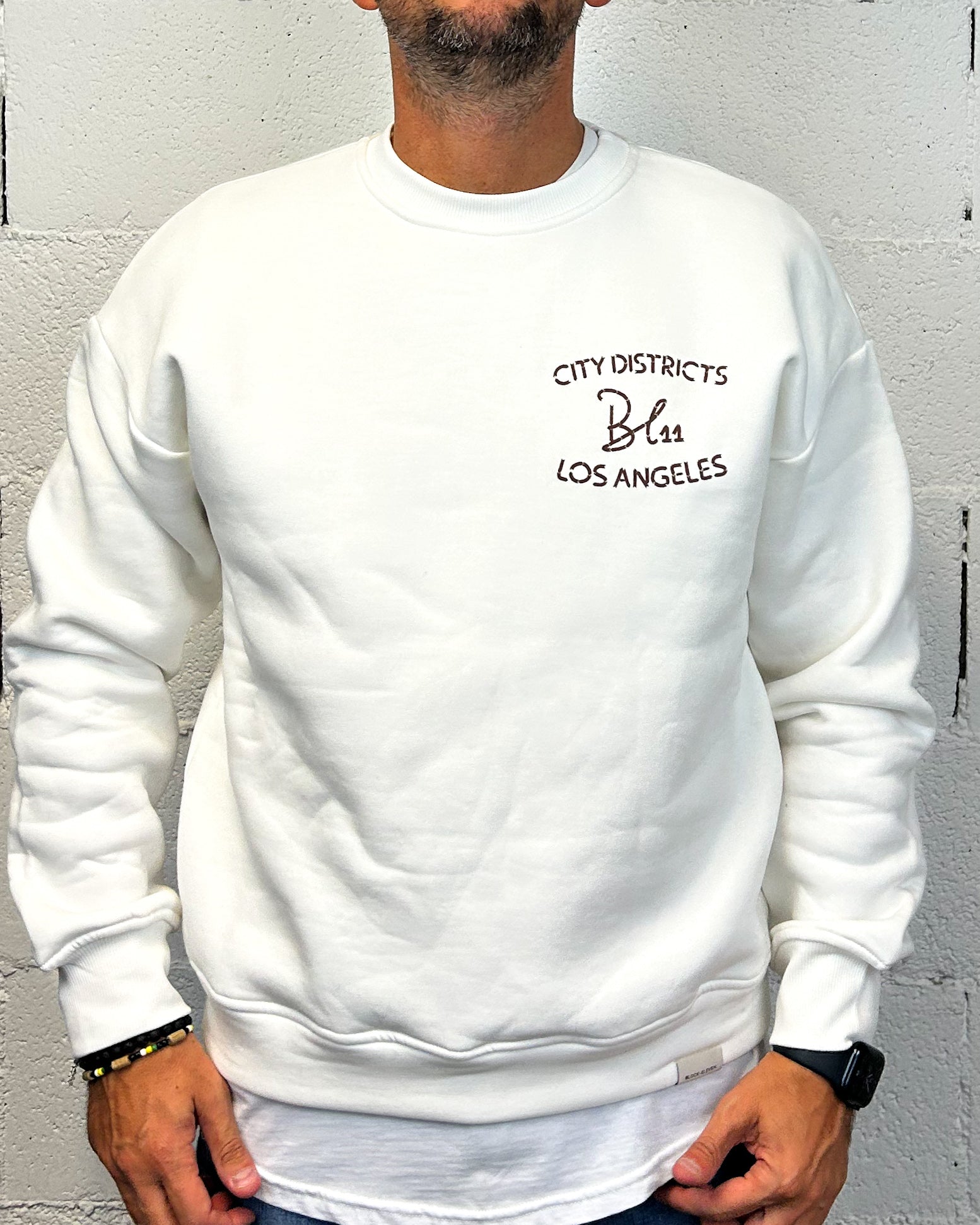 ONLYONE BL11 Cropped City felpa girocollo cropped