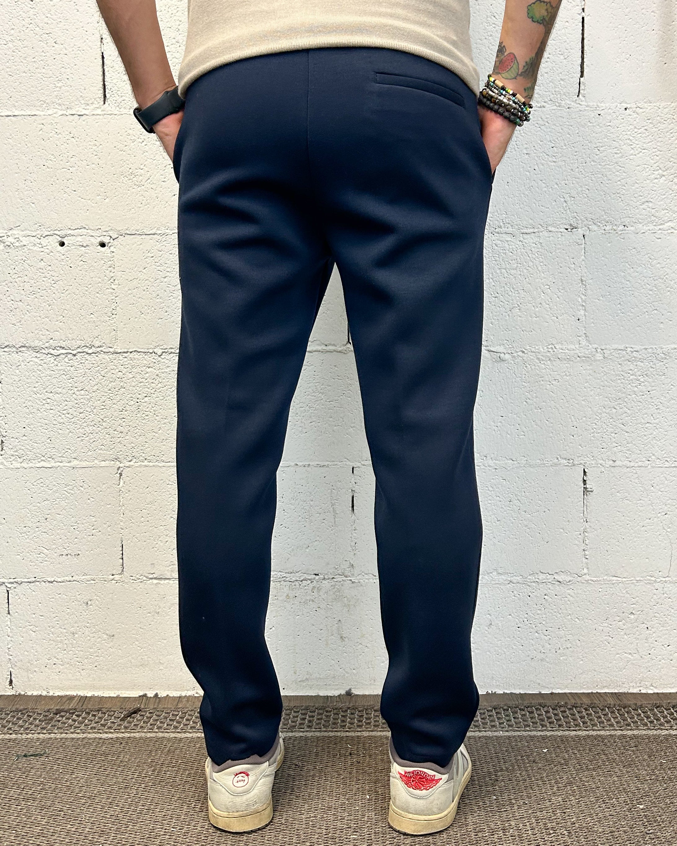 ONLYONE OVER-D pantamolla slim fit blu tasca filetto