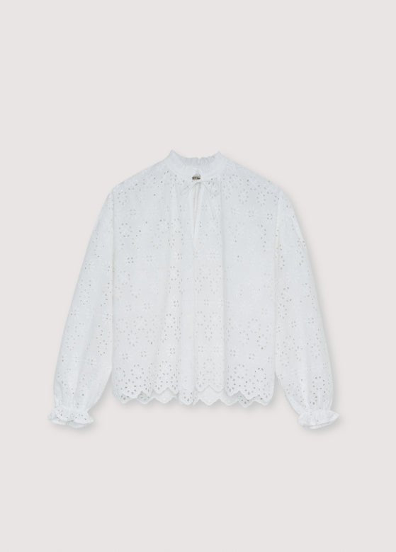 The New Society Sakura camicetta donna Pure Cloud S cotone ricamato