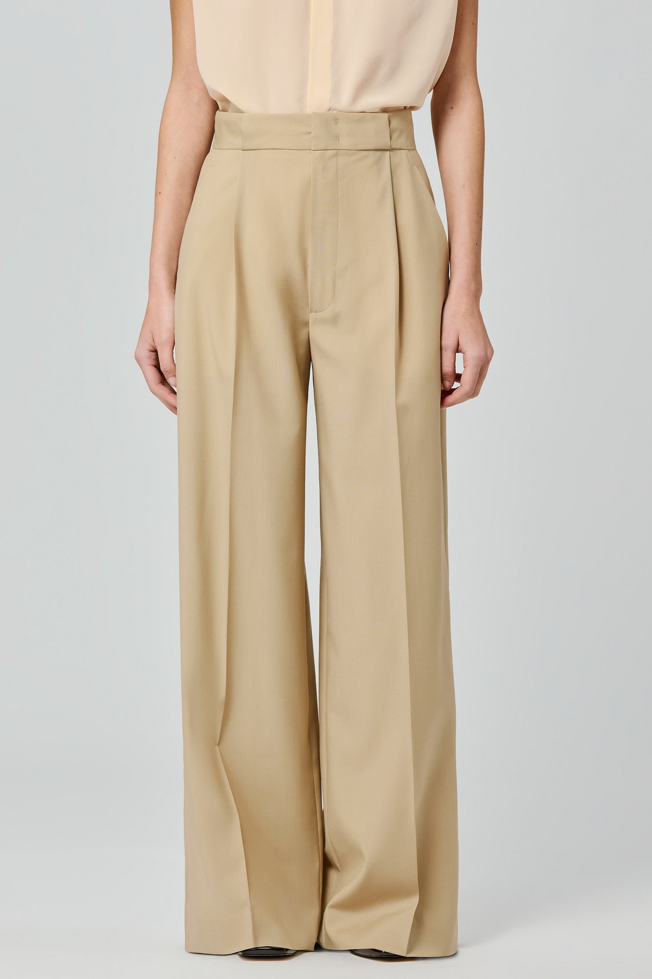 Sa Su Phi Bogart pantaloni lana cammello pince
