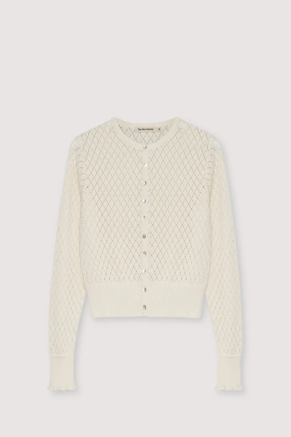 The New Society Lirio Cardigan donna ecru cotone