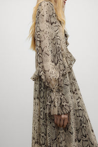 The New Society Isley vestito donna pitonato viscosa