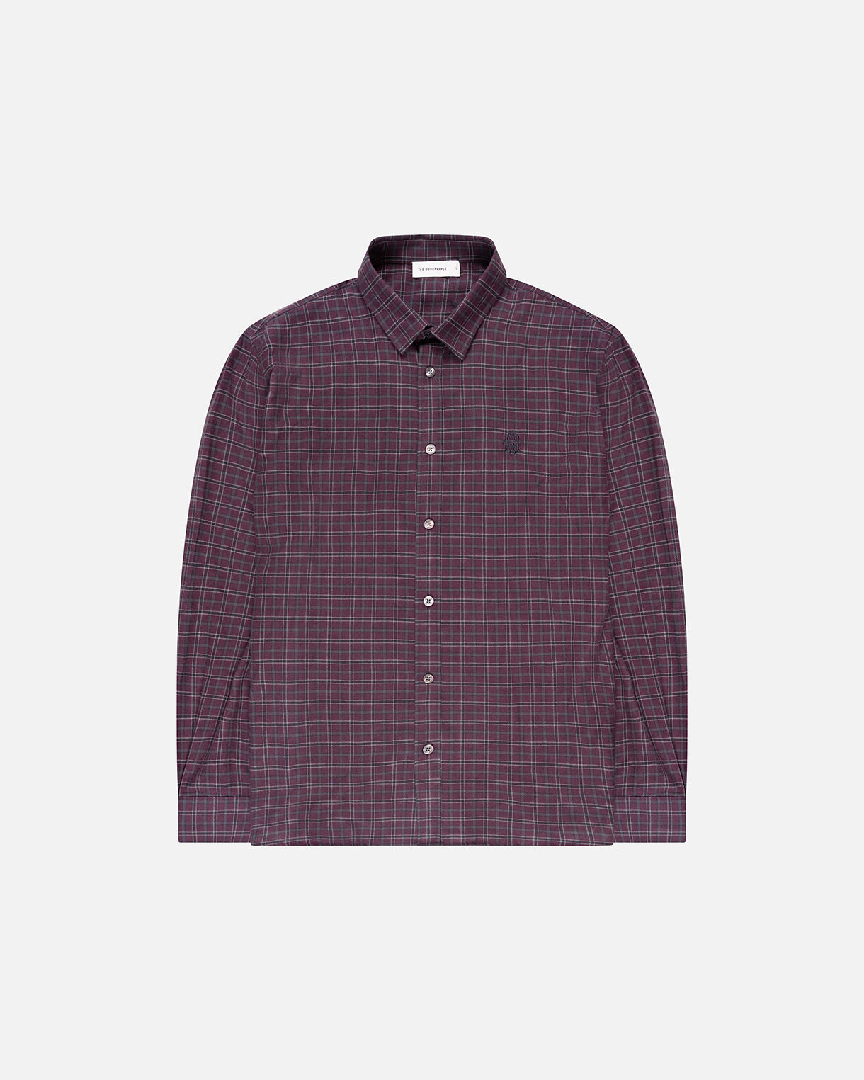 Goodpeople Seinfield camicia quadri bordeaux