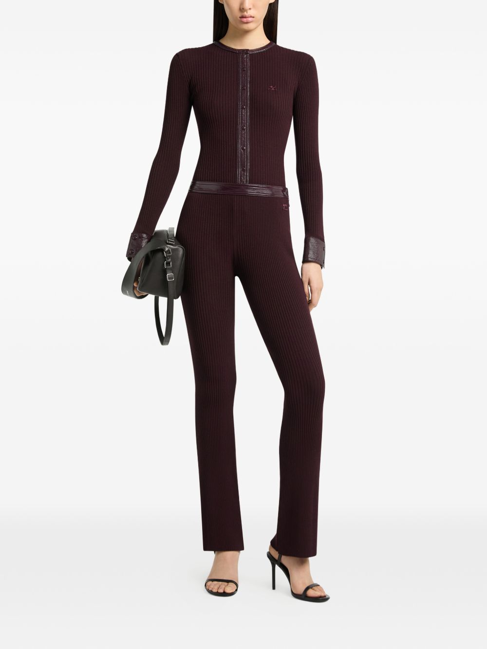 Courreges 326MGI056FI0001 cardigan donna burgundy