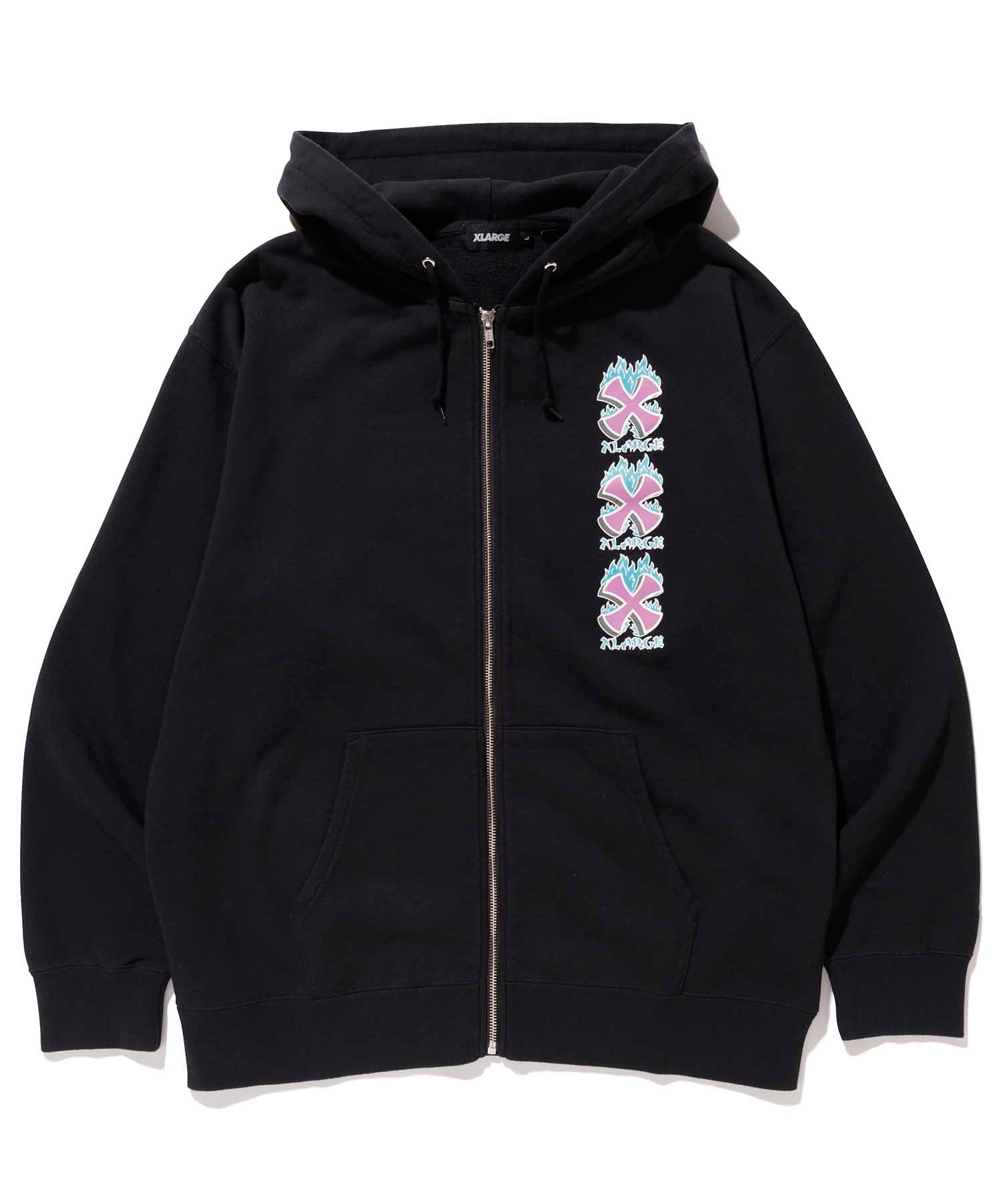 X-Large Crossfire felpa full zip bianca cotone