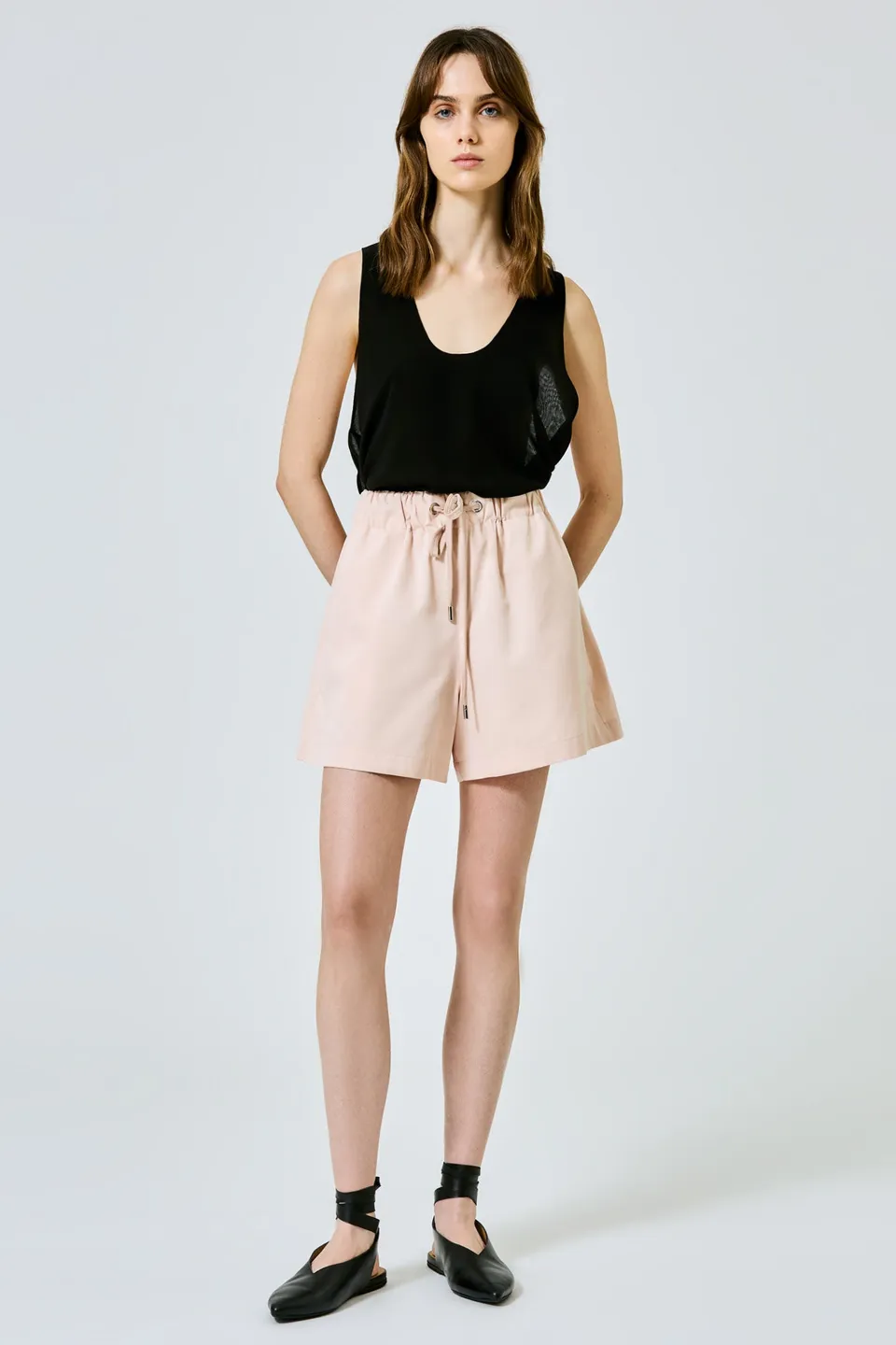 Sa Su Phi Valentina shorts in cotone e seta rosa