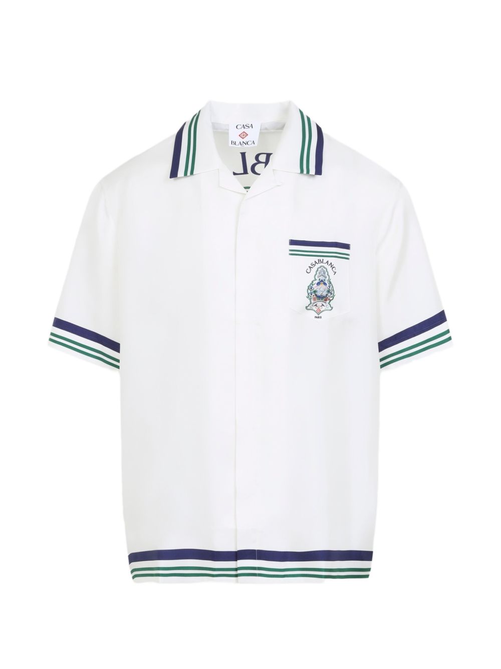 Casablanca M-PF26-SH-003-01 Hotel Emblem Camicia Bianca