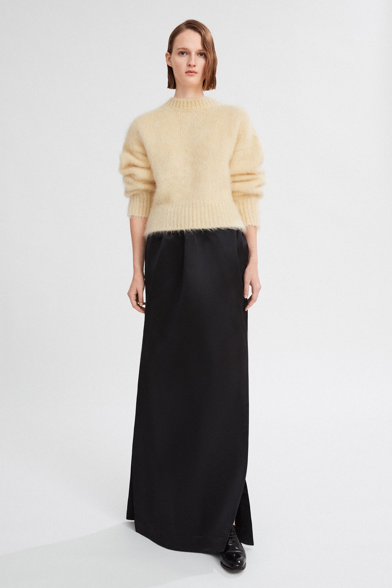 Sa Su Phi maglione cropped mohair giallo collo tondo