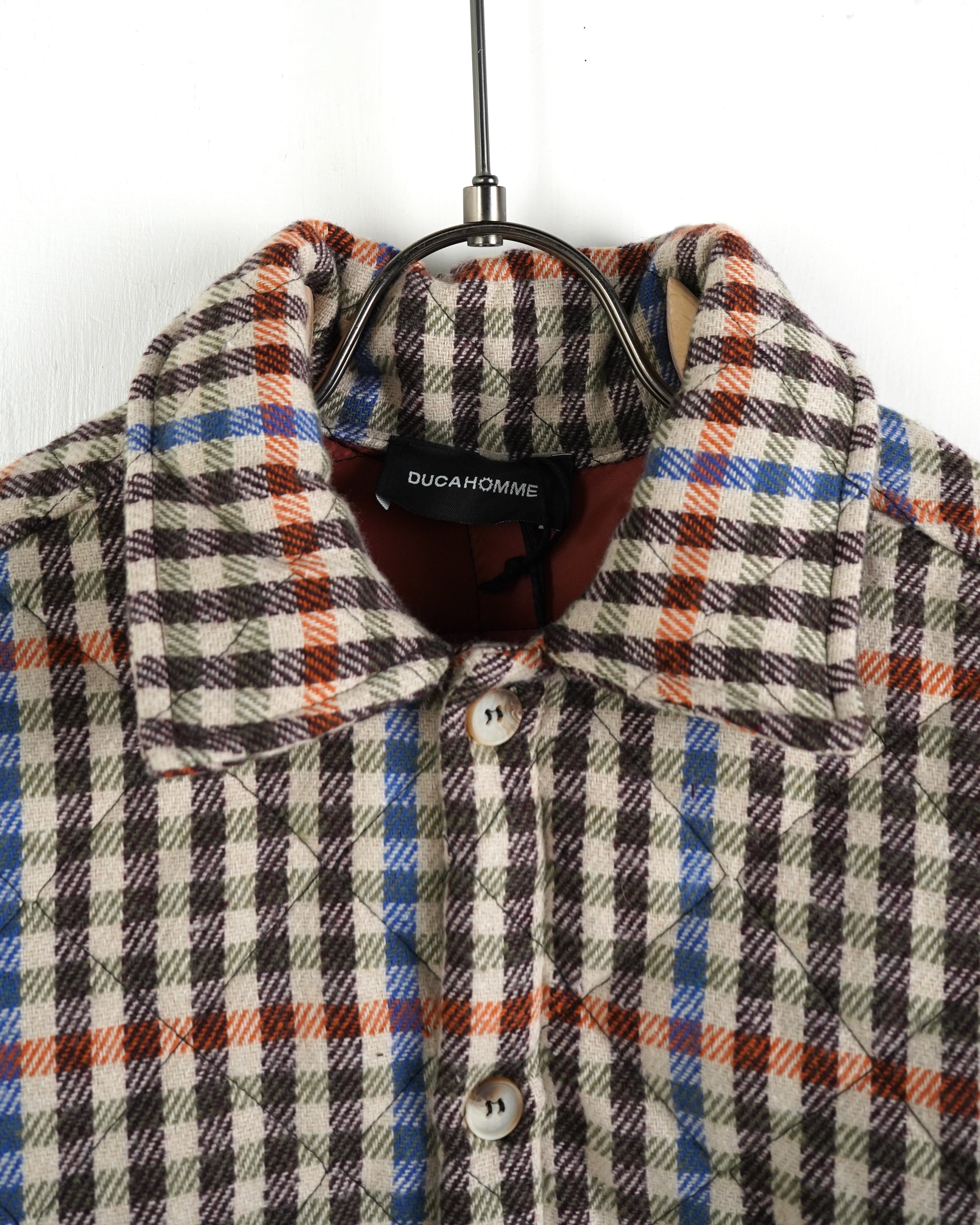 DUCA Check giubbotto camicia oversize marrone quadri