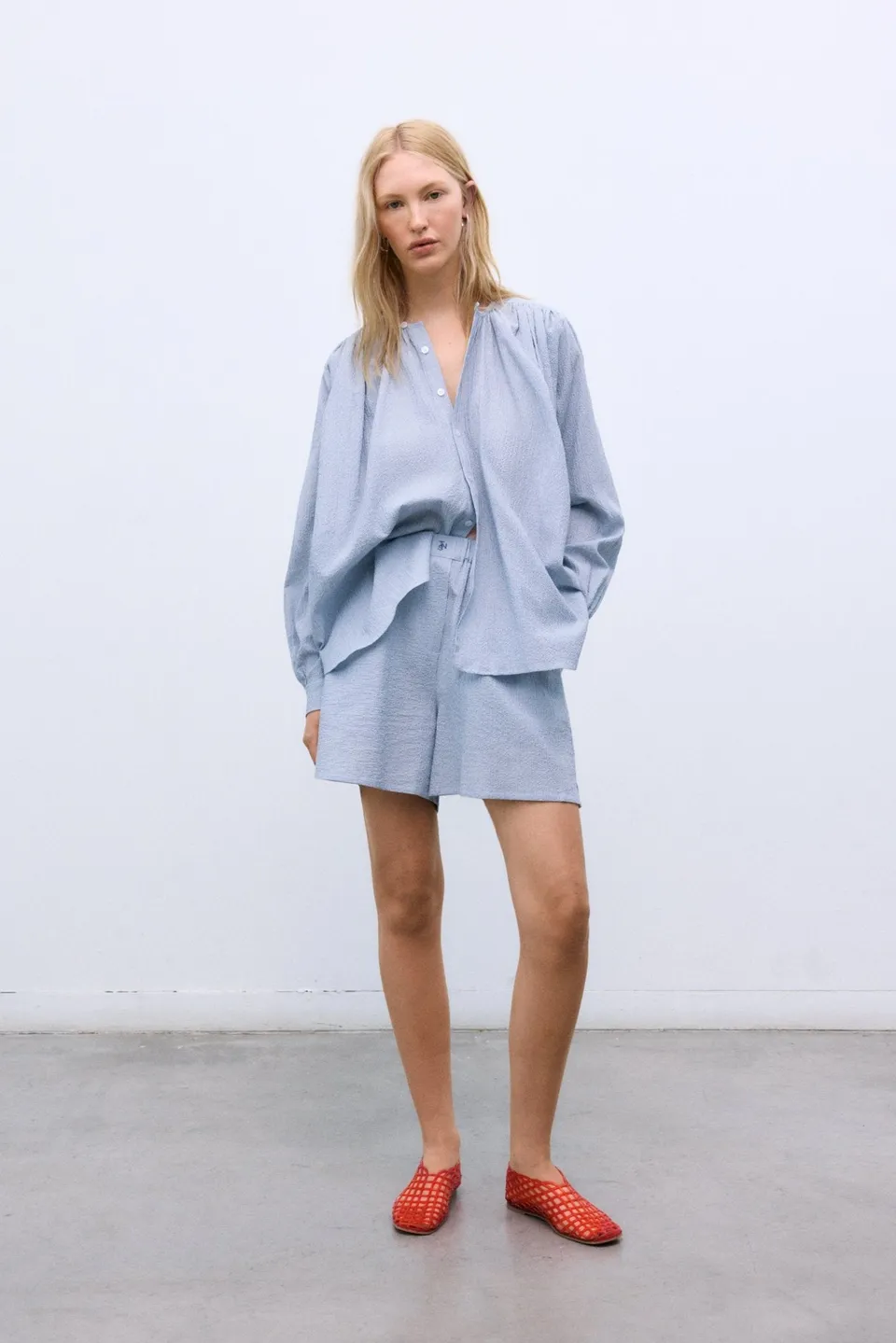 The New Society Cloe camicia donna gessato cotone