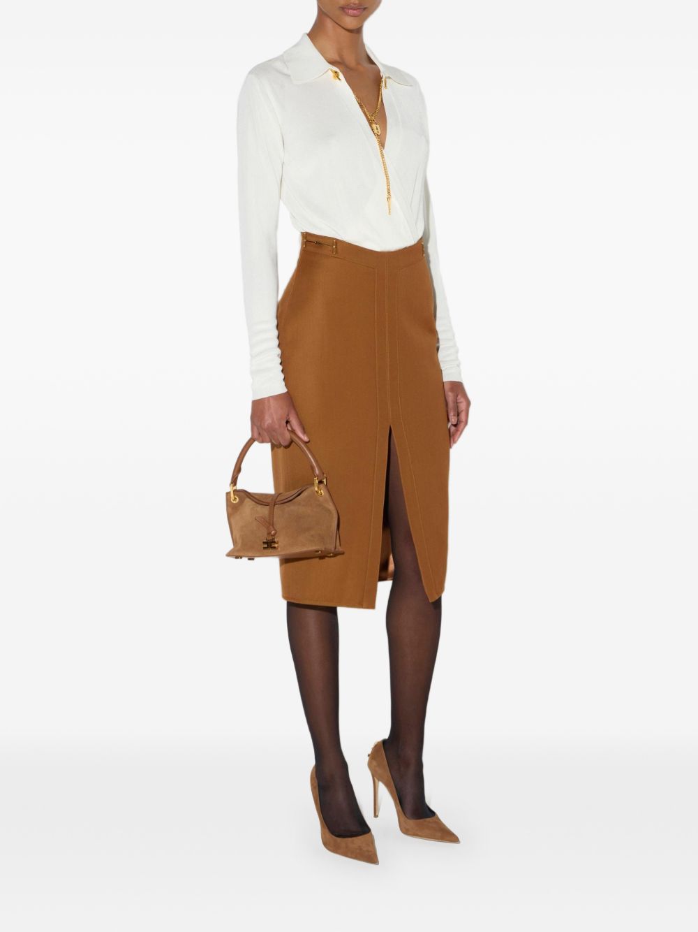 Elisabetta Franchi BK03S66E2 top donna burro