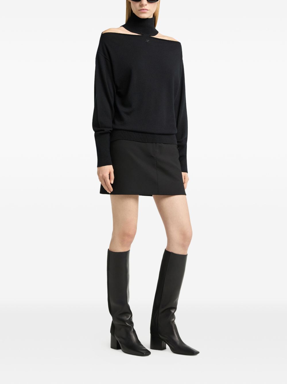 Courreges 326MPU281FI0085 maglia nera donna