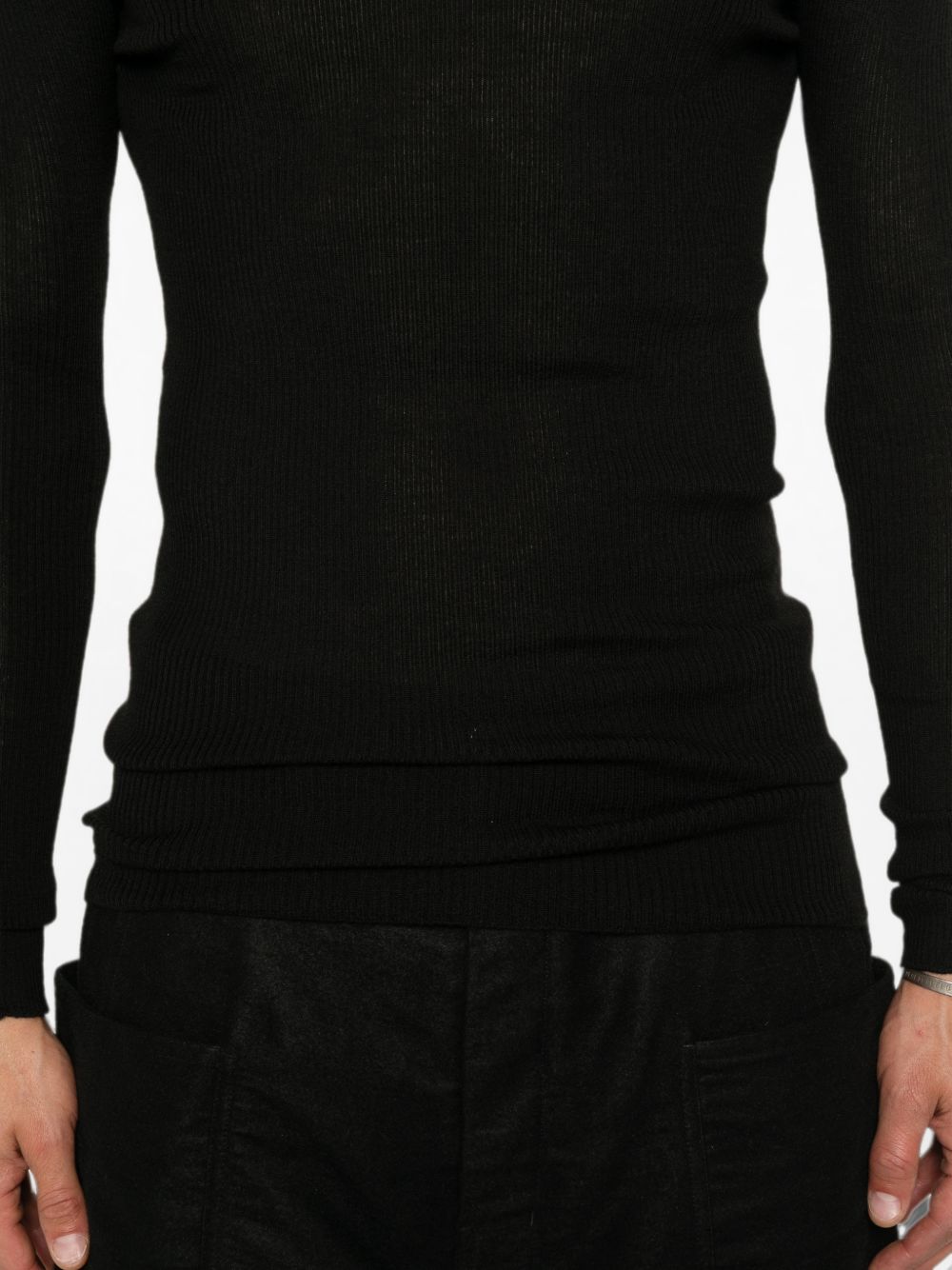 Rick Owens RU02F4637 maglia nera uomo