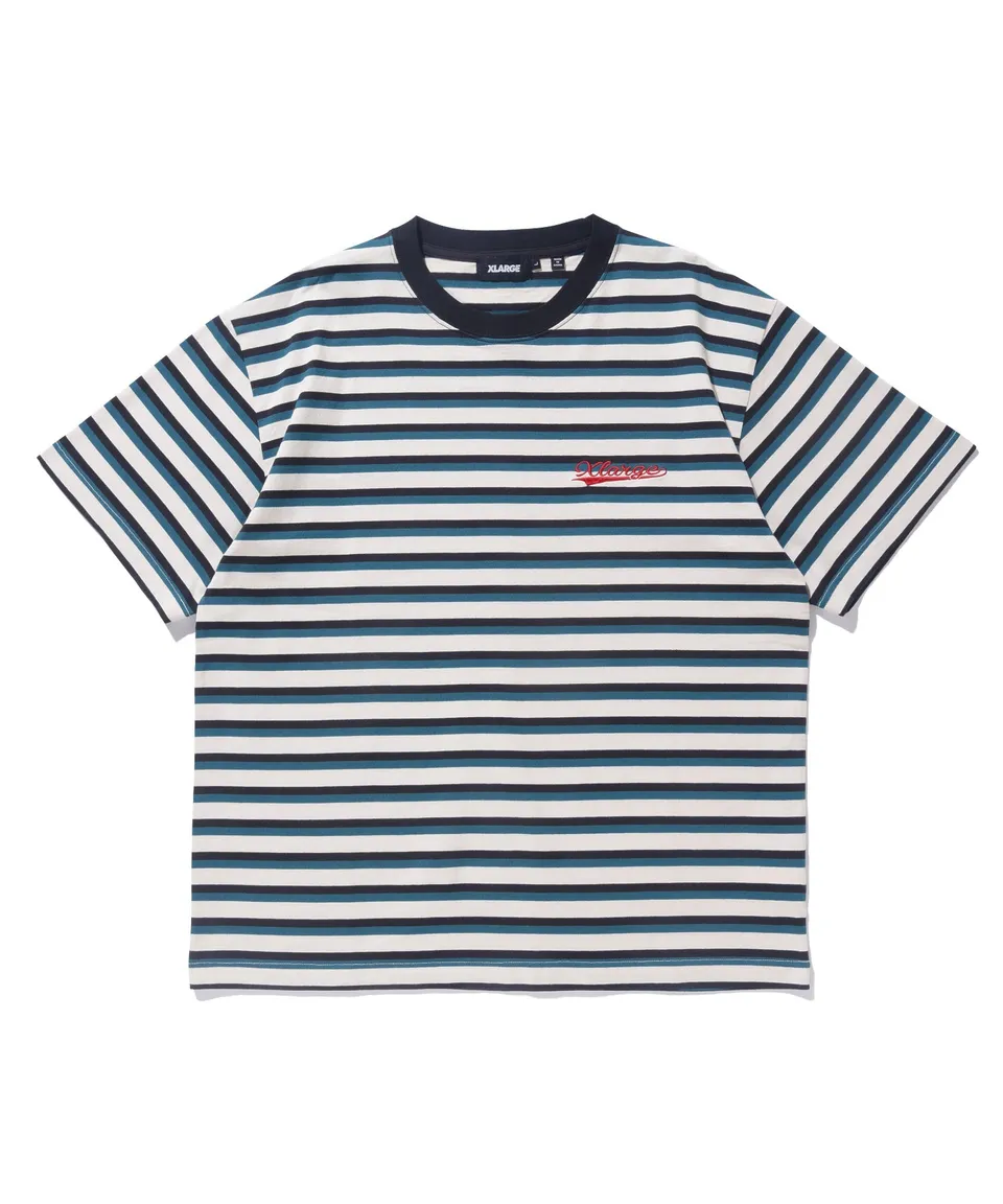 X-Large Baseball Logo Striped S/S Tee maglietta a righe