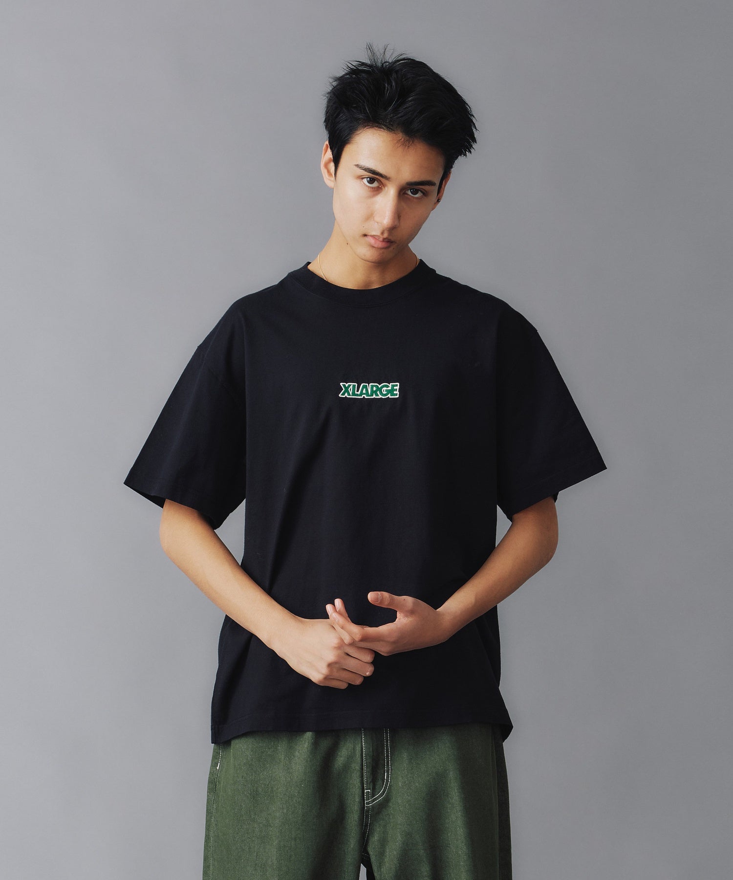 X-Large Standard Logo T-shirt manica corta blu ricamo