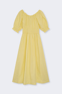 The New Society Amaryllis Vestito Donna Lino Giallo