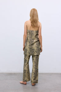 The New Society Nettle top snake print viscosa