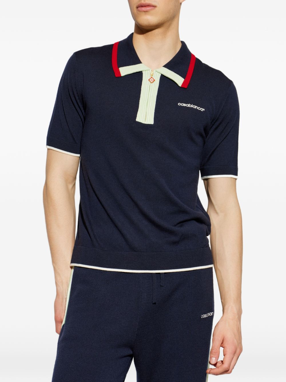 Casablanca M-PF26-KW-846-01 polo navy uomo