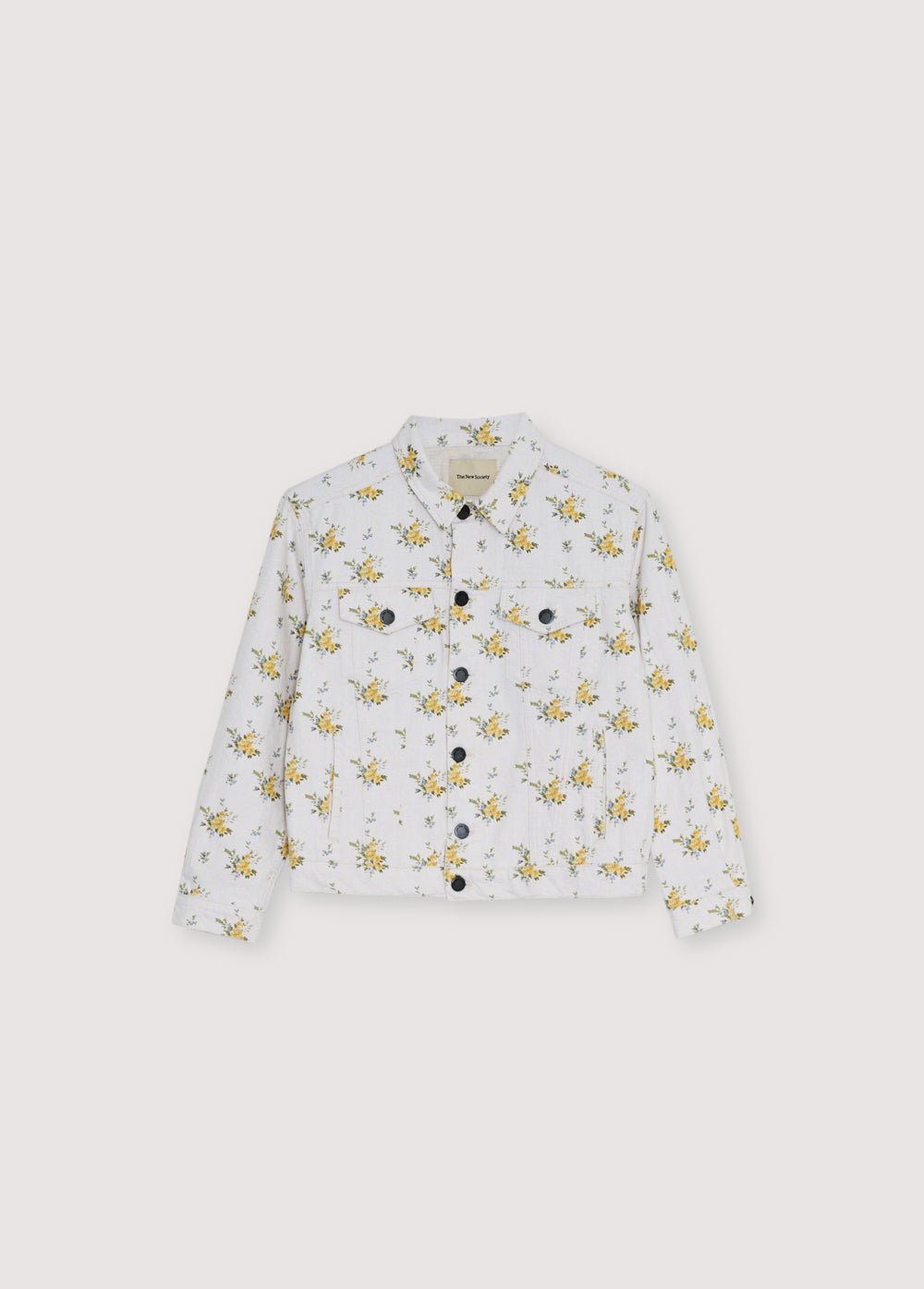 The New Society Mimosa giacca ragazza denim stampa