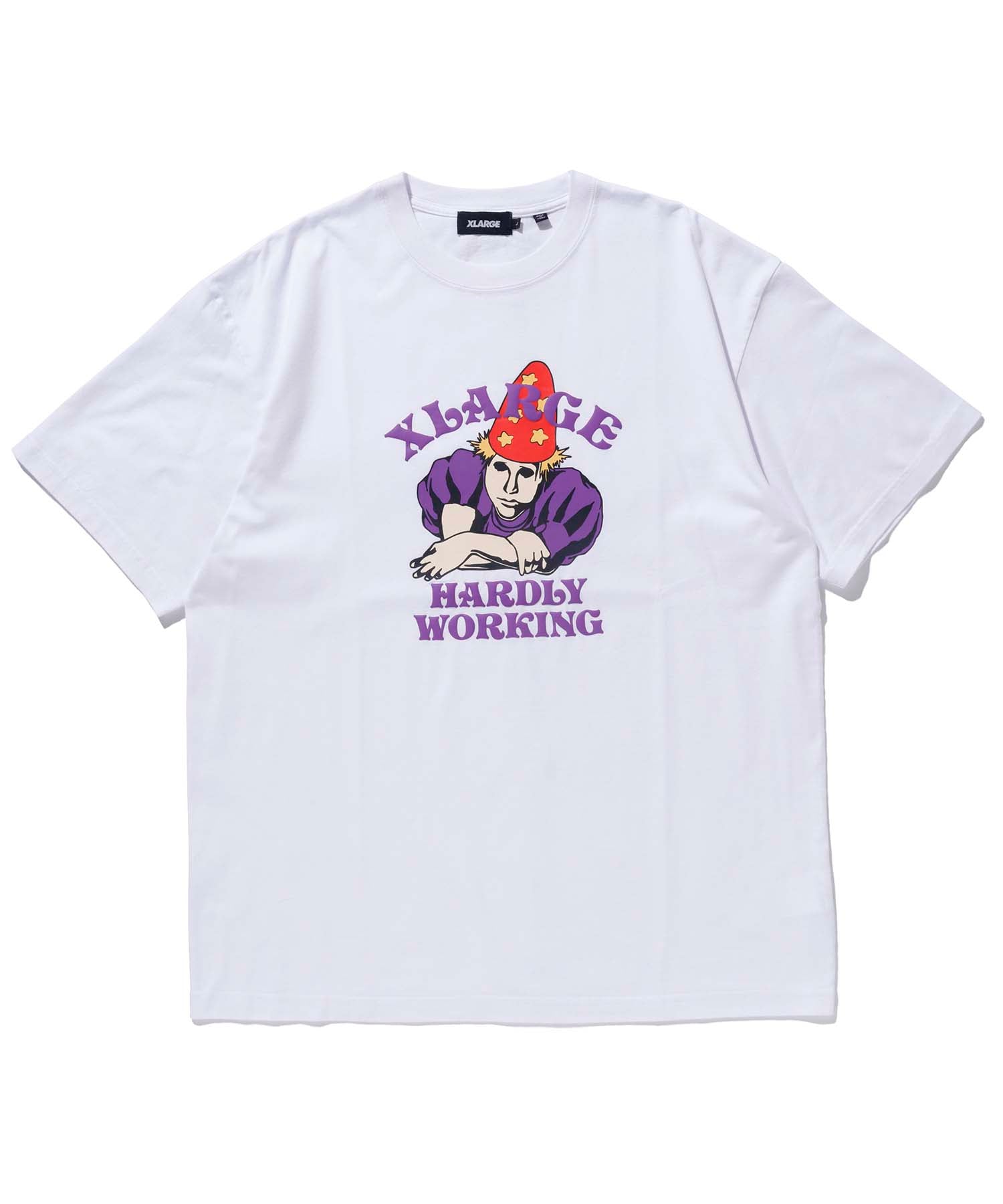 X-Large Hardly Working S/S Tee maglietta cotone stampa frontale