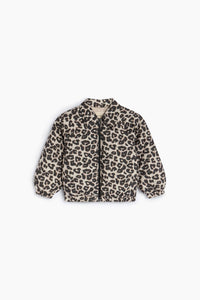 The New Society Moosie giacca leopardata trapuntata cotone