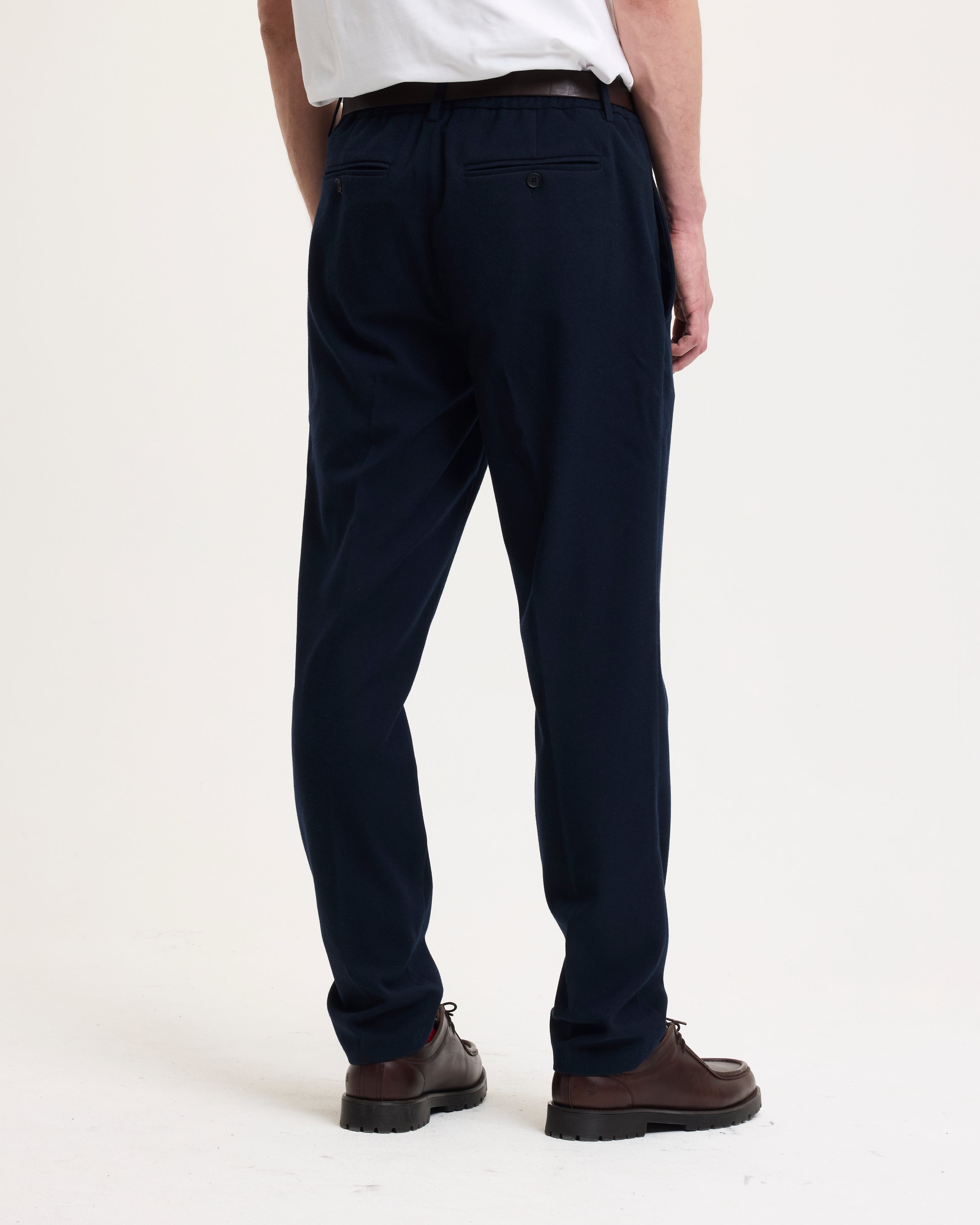 GOODPEOPLE Bueno Regular Fit pantaloni blu navy elasticizzati