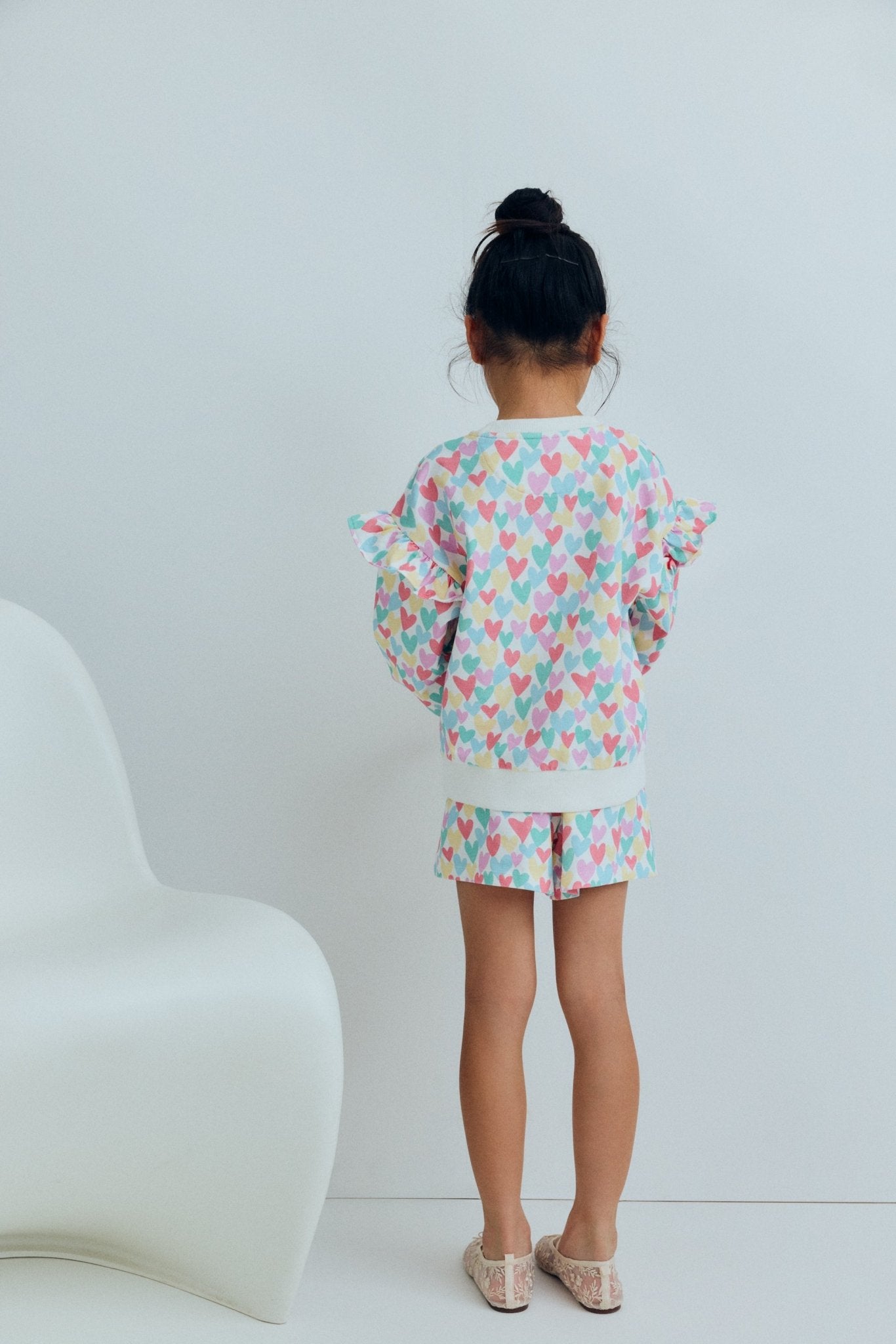THE NEW SOCIETY Anis shorts bambina cuori multicolor