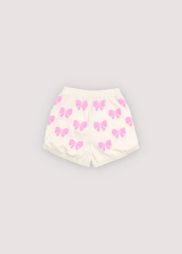 The New Society Pinpilin shorts bimba rosa con fiocchi 6 anni