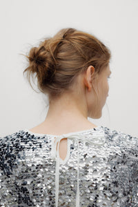 The New Society Muse top donna paillettes nero