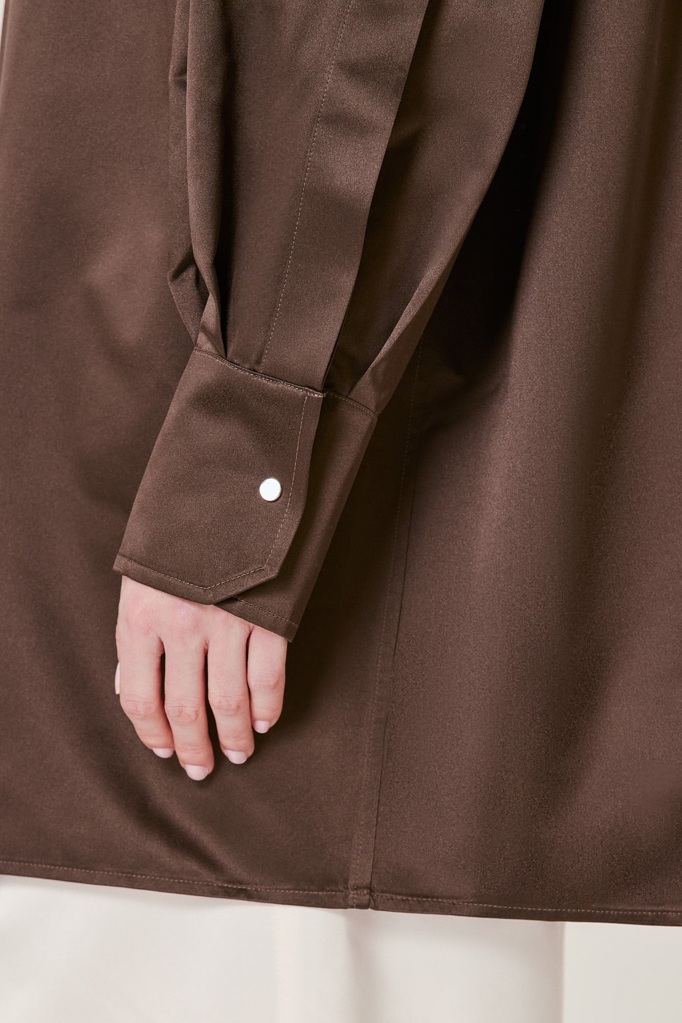 Sa Su Phi Valentina camicia seta duchesse marrone