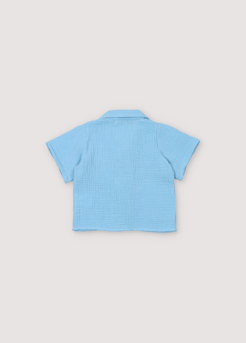 The New Society Spyros camicia baby azzurra 6 mesi