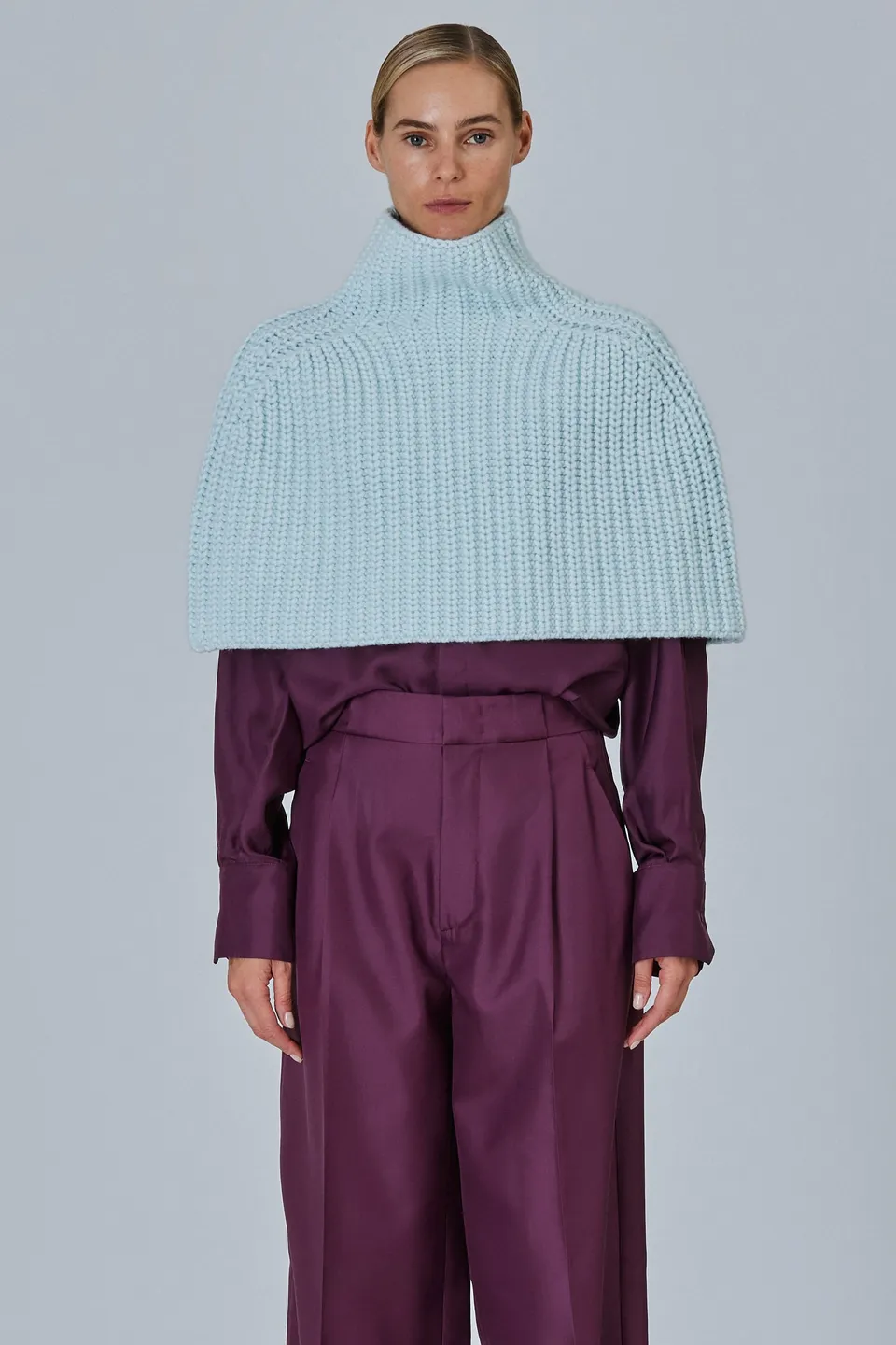 Sa Su Phi Superpiuma mini mantella in cashmere