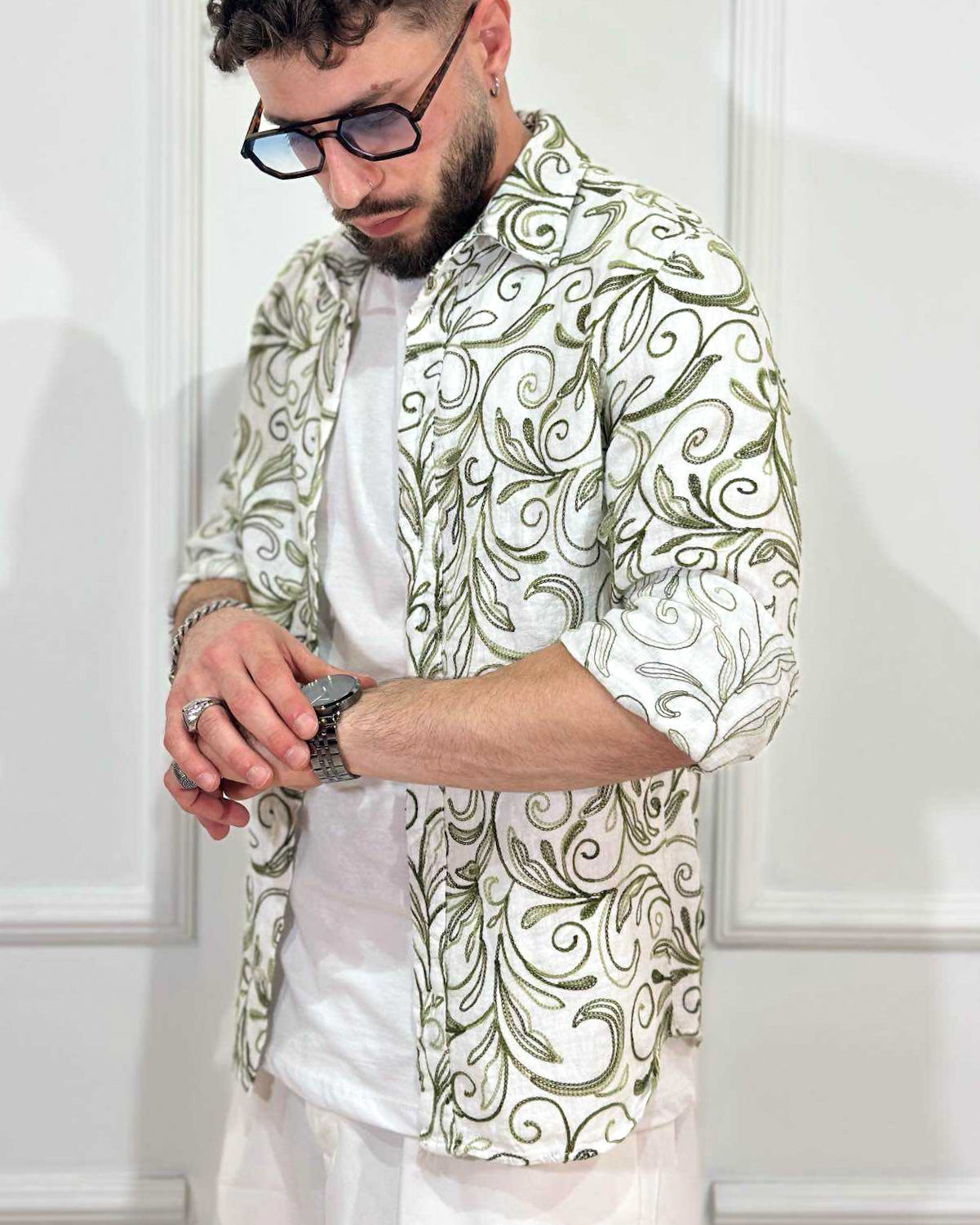 ONLYONE Eden camicia lino vestibilità regolare