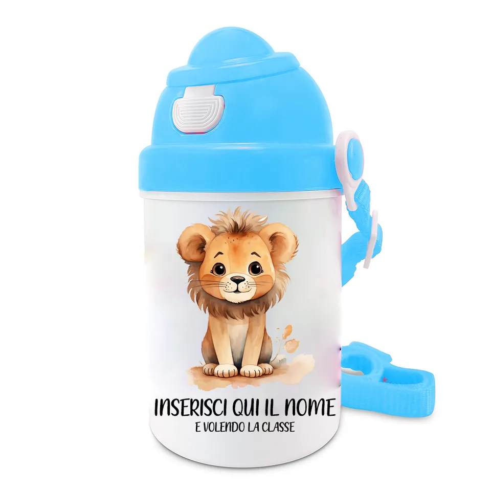 Mr. Gadgets Leone Azzurro borraccia bambini azzurra