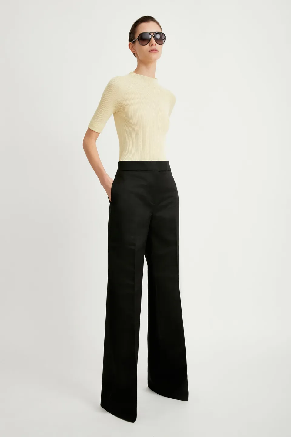 Sa Su Phi Andrea pantalone donna 38 nero lana seta