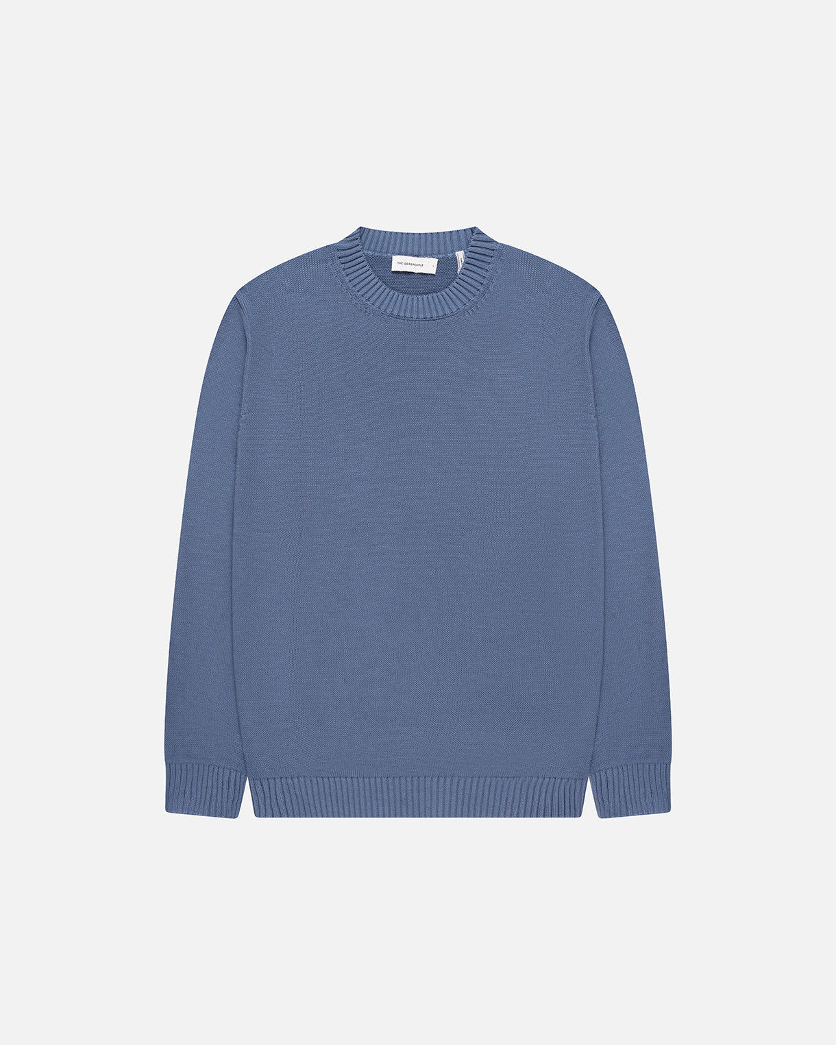 Goodpeople Kid maglione girocollo blu medio cotone